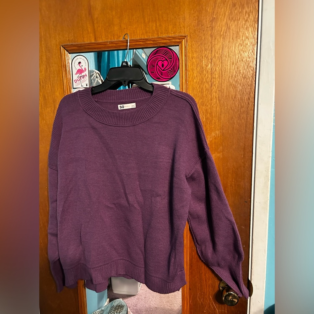Purple “So” Sweater